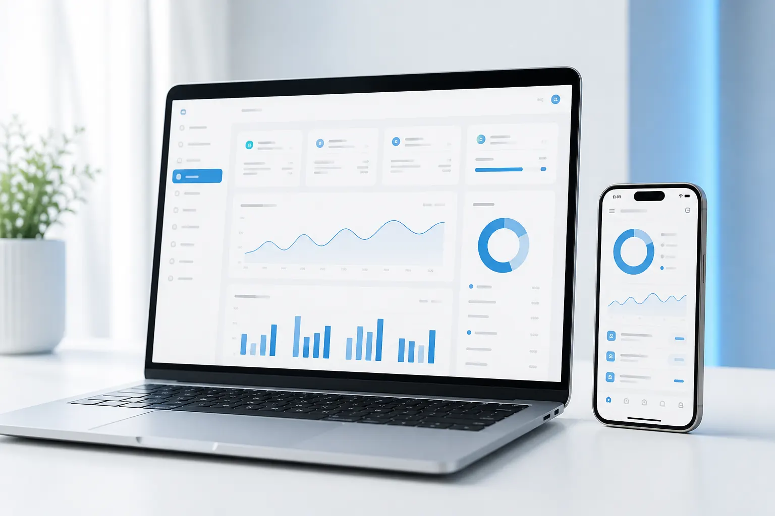 Laptop and smartphone showing Appixer software product interfaces
